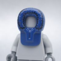 ????????? - Dark Blue Hood Fur HEADGEAR - LEGO® Minifigures Authentic เลโก้แท้