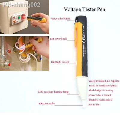 1PCS 90-1000V Electric indicator Socket Wall AC Power Outlet Voltage Detector Sensor Tester Pen LED light test pencil VD02
