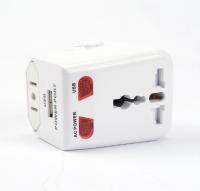 Universal Travel Adapter ปลั๊กแปลงขาใช้งานต่างประเทศ ถอดแยกได้เพื่อความสะดวกไม่เกะกะพร้อม USB 1 Port ไม่ต้องเสียบปลั๊กเพิ่มเวลาชาร์จโทรศัพท์หรือแท็บเล็ต