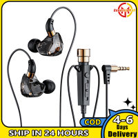 เฮดโฟนแบบเสียบหูหูฟัง KT02 3.5มม. พร้อม Earphone HiFi ไมโครโฟนเบสสำหรับการสตรีมหูฟังคาราโอเกะ