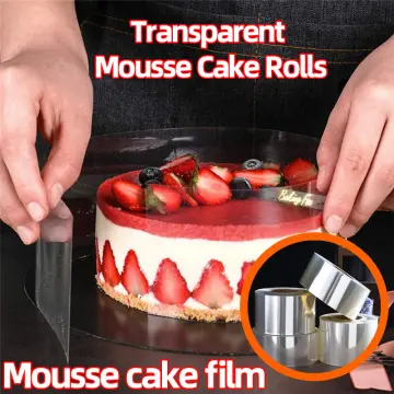 6/8/10/12/15/20cm 10M Acetate Roll Cake Collar Transparent Mousse