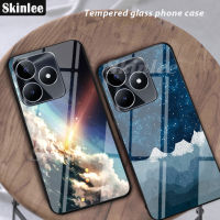 เคสโทรศัพท์เคสสำหรับ Realme C51ฝาหลังคู่กับดวงจันทร์ดวงดาวฝาหลังดาวตกเคส Hp สำหรับ Realme C51เคสโทรศัพท์ S เคสแก้วแวววาว