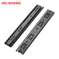 AOLISHENG Home Cabinets Sliding Rails Ball Bearing Three Fold Full Extended Drawer Slides Furniture Hardware