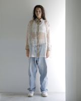 Rotsaniyom Oversized see through Tartan Panel Shirt