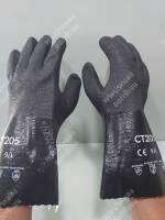 ถุงมือกันสารเคมี RXCIA รุ่น CT205 (  RXCIA CT205 Chemical glove cotton coat nitrile size L )