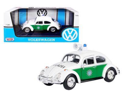 โมเดลรถแข่ง  MOTOR-MAX NO.79588 รถตำรวจ VOLKSWAGEN - BEETLE MAGGIOLINO 1953  อัตราส่วน  1:24 จำลองเหมือนจริง ผลิตจากโลหะผสม Diecast Model