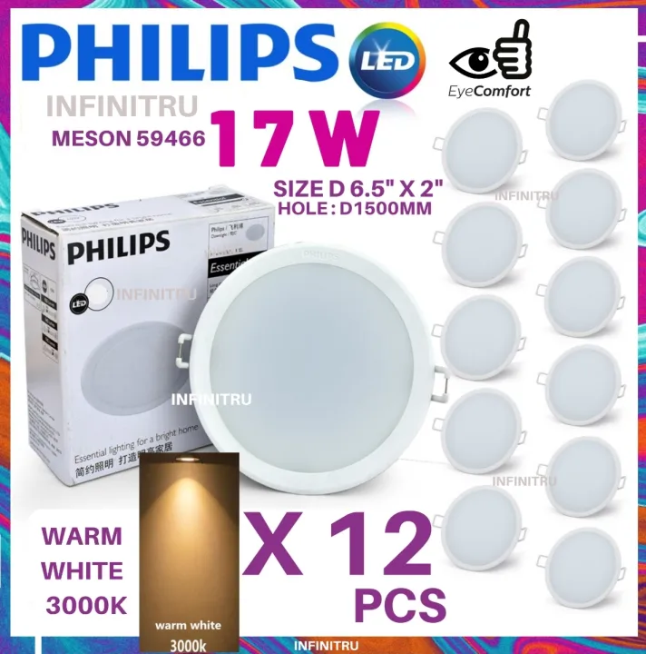 X 12 Pieces PHILIPS ORIGINAL 6 inch LED 