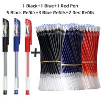 0.5mm Gel Pen Set Refills Black/Blue/Red Pens for Writing Cheap Simple Korean Stationery School Supplies Office Accessories