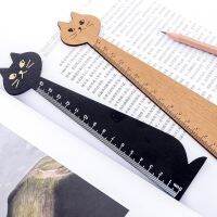 ❍☼ Cat Shape Ruler Cute Wood Animal Straight Ruler for School Home Stationery