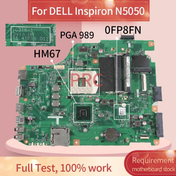CN-0FP8FN 0FP8FN For Inspiron N5050 V1550 PGA 989 Notebook Mainboard 10316-1  DV15 HR 48.4IP16.011 HM67 Laptop motherboard Lazada PH