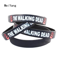 MeiYang 2 Pcs คุณภาพสูงและใหม่ The Walking Dead สร้อยข้อมือริสแบนด์ซิลิโคนยางกำไลพันข้อมือ