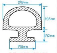 15เมตร5มิลลิเมตร EPDM ความกว้างด้านล่างแถบปิดผนึกสะพานอลูมิเนียมประตูหน้าต่างปิดผนึกแถบพลาสติกประหยัดพลังงานหน้าต่างและประตู