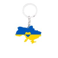 2D We Love Peace Tryzub Tryzub Acrylic Flag Keychain Handmade Not 3D Keyring Ukrainian Symbol Badge Bag Pendant Car Key Chains