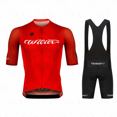 Wilier ฤดูร้อนขี่จักรยานชุดจักรยานถนนเสื้อระบายอากาศกีฬาจักรยานเสื้อผ้า MTB สวมใส่ขี่เครื่องแบบผู้ชายแขนสั้นย์ ~
