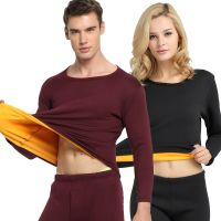 Thermal Underwear Men Winter Women Long Johns Sets Fleece Keep Warm In Cold Weather Size L To 6XL