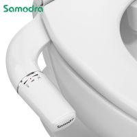 SAMODRA Bidet Attachment Ultra-Slim Toilet Seat Attachment Dual Nozzle Bidet Adjustable Water Pressure Non-Electric Ass Sprayer