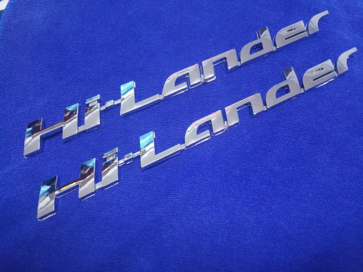 AD.โลโก้ Hi-lander ชุปโครมเมี่ยม (ALL NEW D-MAX)25×1.5cm แพ็คคู่ 2ชิ้น