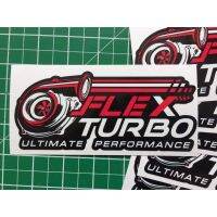 สติกเกอร์  FLEX TURBO 1คู่ ขนาด 15เซนติเมตร พิมพ์เคลือบอย่างดี แบบที่2