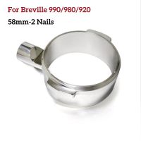 DIY 58mm 2 Nails Bottomless Portafilter Filter Holder Head for Breville 990/980/920 Series 9 Coffee Machine with basket 바텀리스 Mesh Covers