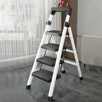 【YF】 Carbon Steel Folding Ladder Home Furniture Thickened Herringbone Indoor Multifunctional Portable Three-step