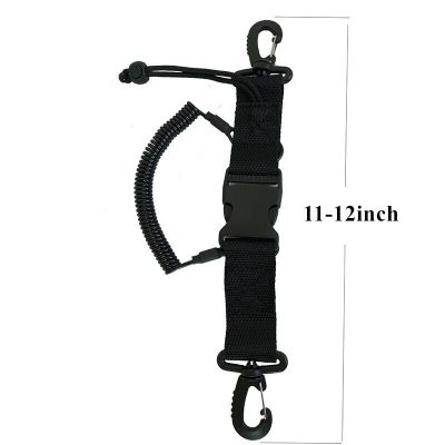；。‘【； Scuba Diving Dive Canoe Camera Lanyard With Quick Release Buckle And Clips For Under Kayaking Swimming Sports Accessories Black