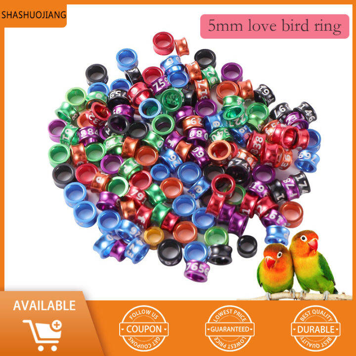 10-100Pcs 5mm Lovebirds Bird ring Bird foot ring Personalized bird foot ring Bird identification ...