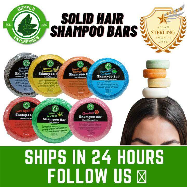 BRYEL'S CARE SHAMPOO BAR Hair Repair anti Dandruff and Prevent Hair