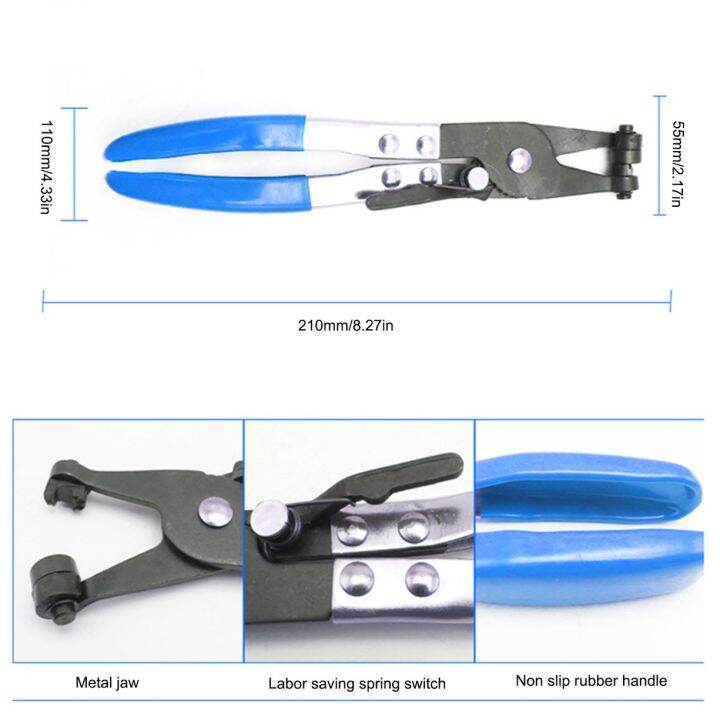 ราคาถูก-ท่อหนีบแหวนคีมคลิปชุดสายเคเบิลที่มีความยืดหยุ่นคีมหมุนขากรรไกรเครื่องมือ-remover