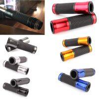 ZZOOI 2X 7/8" Motorcycle CNC Bike Bicycle Aluminum Handlebar Rubber Gel Hand Grips For Honda Yamaha kawasaki Suzuki Benelli Ducati