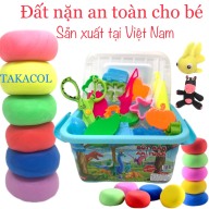 Đất nặn an toàn cho bé sản xuất tại Việt Nam bột nặn TAKACOL 12 màu có nhiều khuôn chơi kèm theo chủ đề VALI thumbnail
