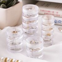 Exquisite stacked jewelry storage box multi-layer rings necklaces earrings transparent jewelry box nail finishing box