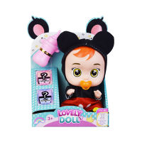 Baby Dolls Cry Doll Mini Cute Baby Cry Tears Toy PVC Action Figure Doll with Pacifier Bottle Tears Surprise Kids Christmas Gifts