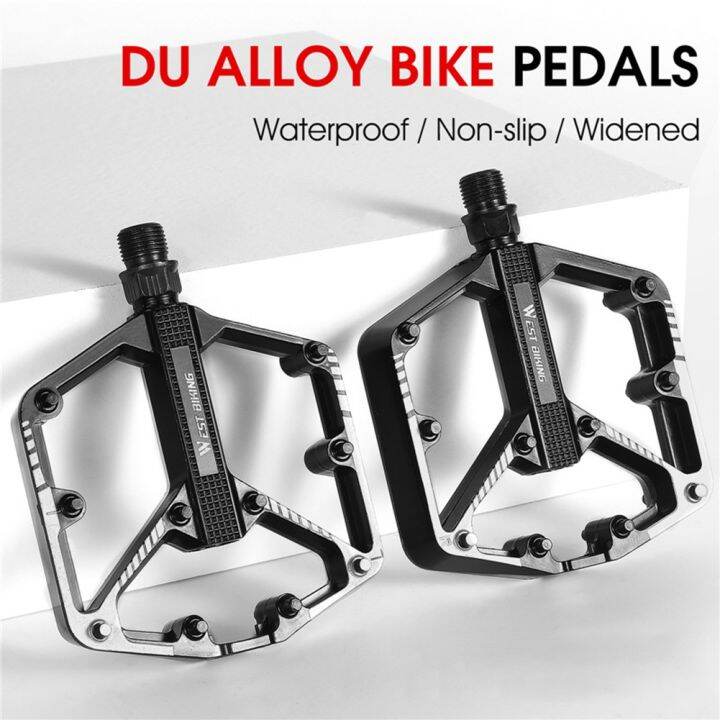 west-biking-ultralight-bike-pedals-du-bearing-mtb-mountain-road-bicycle-pedal-aluminum-alloy-anti-slip-bike-spare-parts