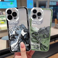 ภาพใหญ่: Snow Mountain Scenery Clear Case สำหรับ iPhone 7 8 Plus SE2 13 12 11 14 Pro Max X XR XS ฝาครอบด้านหลังโปร่งใสหรูหรา