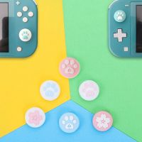 MINIMI เกมแพด JoyCon คอนโทรลเลอร์ Thumb Stick Grip ฝาครอบจอยสติ๊ก ซิลิโคน Animal Crossing