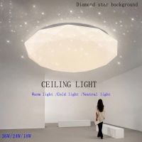 ZZOOI LED Ceiling Chandelier for Dining Room 36W 24W 18W Starry Sky LED Ceiling Light Lamps For Living Room Bedroom Lighting AC85-265V