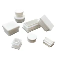 10Pcs White Plastic Rectangle/Square/Round Inserts Plug Blanking Wear-Resistant End Caps