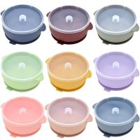 400ML Baby Silicone Bowl with Lid Feeding Tableware for Children Tableware Silicone Plate Set Dishes Kitchenware Baby Plate Bowl