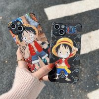 Phonecase น่ารักการ์ตูนวันพีชลิง D. เคสนิ่มออกแบบโดย Luffy สำหรับ iPhone 14 Pro Max Plus ฝาครอบป้องกันโทรศัพท์มือถือแบบเต็มตัวสำหรับ iPhone 13 Pro Max Lu รูปแบบฝาหลังเคสกันกระแทกกันกระแทกสำหรับ Iphone 12 Mini 11 XS XR Se 6/6S/7/8Plus