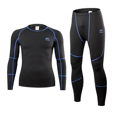Thermal Fleece Bike Underwear Set Men Winter Bicycle Sportswear Compression Skinsuit Tights Cycling Base Layer Running Suits