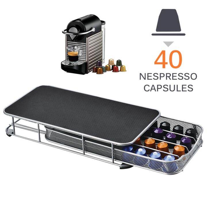 ถาดเหล็กใส่แคปซูลกาแฟ-คุณภาพดี-สําหรับ-nespresso-40-ชิ้น