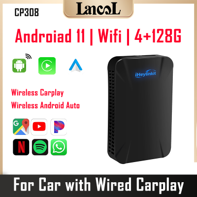 CP308 CarPlay AI Box Android 11 Wireless Carplay Wireless Android Auto Wifi Network เอาต์พุต HDMI สำหรับรถยนต์ที่มี Carplay ดั้งเดิม