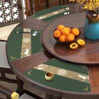 Scalloped New Chinese Style Placemat Round Table Waterproof Oilproof Heat Insulating Anti-scald Pad Western Table Mat 【MAR】