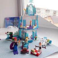 【Thriving】 The Pie Mart Elsa Sparking Ice Castle Magical Palace Olaf Princess Set Girl Figure Building Blocks Fit Frozeningly 2 Friends 41062