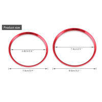 Yubao 5Pcs Red Car Air Vent Outlet Trim AC Ring Cover for Mercedes Benz CLA GLA Class A Clss B Class