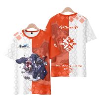 Star Railway 3 Carat Character Short-Sleeved T-Shirt Game Merchandise cos Printed Anime