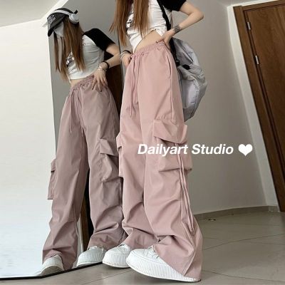 Dailyart กางเกงขายาว กางเกงเอวสูง สไตล์เกาหลี แฟชั่น 2023 NEW0718024