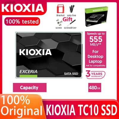 Kioxia TC10โซลิดสเตทไดรฟ์ภายใน SSD EXCERIA 480GB 2.5นิ้ว SSD SATA III ฮาร์ดดิสก์ HDD HD โน้ตบุ๊คพีซี Zlsfgh