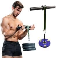 Forearm Wrist Roller Fitness Blaster Arm Muscle Fitness Trainer Forearm Muscle Strength Workouts Tools Wrist Strength Dumbbell Rope with Bell Rack