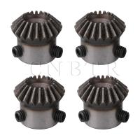 CNBTR 4PCS 20T 45 เหล็ก 1 โมดูลสกรูด้านบนเรียวเฟืองล้อ 6mm Bore-BIANO